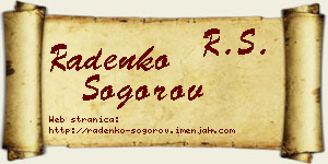 Radenko Šogorov vizit kartica
